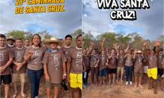 Prefeita Camila Barbosa renova fé na 23ª Caminhada de Santa Cruz dos Milagres