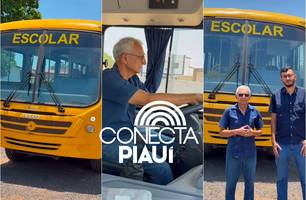 Prefeito Agamenon entrega ônibus escolar e anuncia própria em Ribeiro Gonçalves (Foto: Reprodução) Prefeito Agamenon entrega ônibus escolar e anuncia própria em Ribeiro Gonçalves (Foto: Reprodução)