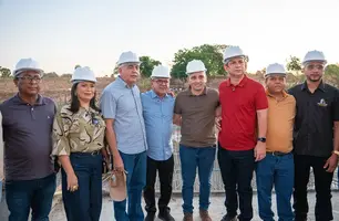 Prefeito de Santa Rosa e deputados visitam obra da Passagem Molhada do Rio Canindé (Foto: Reprodução)