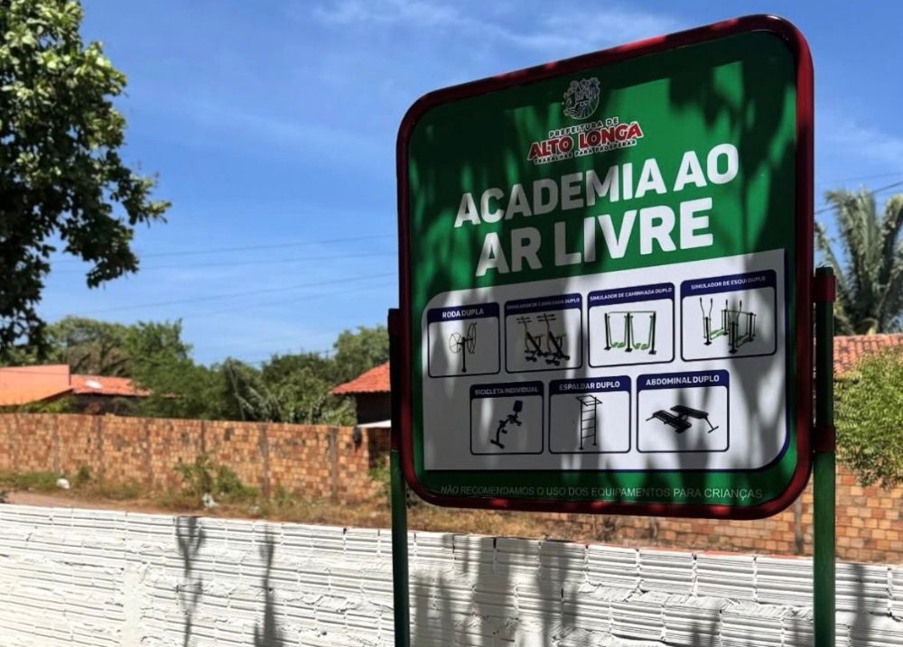 Prefeitura de Alto Longá inaugura academia ao ar livre em Centro de Convivência