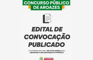 Prefeitura de Aroazes divulga lista dos 131 aprovados em concurso público (Foto: Reprodução)