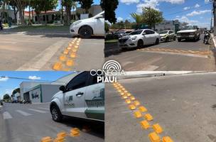 Prefeitura de Esperantina instala tachões para reforçar segurança no trânsito (Foto: Conecta Piauí)