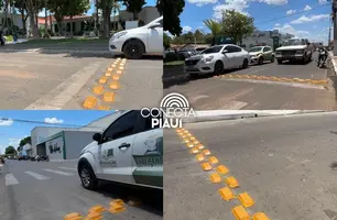 Prefeitura de Esperantina instala tachões para reforçar segurança no trânsito (Foto: Conecta Piauí)