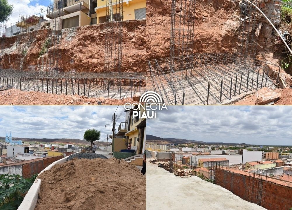 Prefeitura de Picos inicia reconstrução de paredões no Morro da Mariana