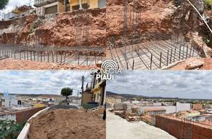 Prefeitura de Picos inicia reconstrução de paredões no Morro da Mariana (Foto: Reprodução) Prefeitura de Picos inicia reconstrução de paredões no Morro da Mariana (Foto: Reprodução)