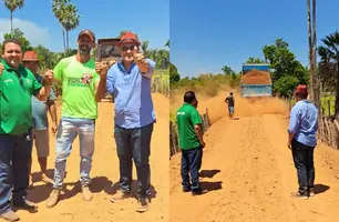 Prefeitura de São João do Arraial recupera estrada que liga Taboca ao Pajeú (Foto: Reprodução)