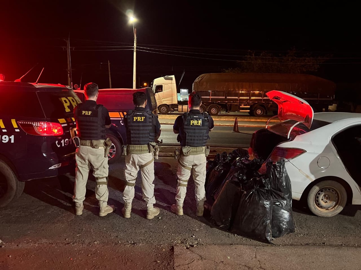 PRF apreende 94 kg de maconha e prende motorista em Picos