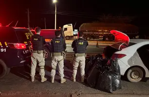 PRF apreende 94 kg de maconha e prende motorista em Picos (Foto: Reprodução)