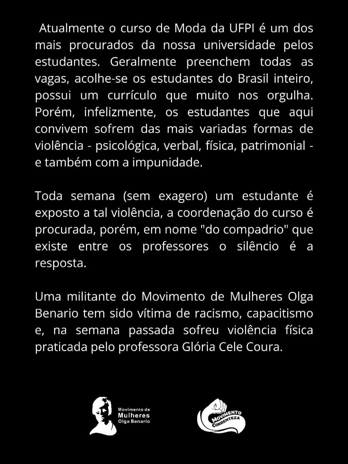 Professora da UFPI é afastada após denúncias de violência contra estudantes