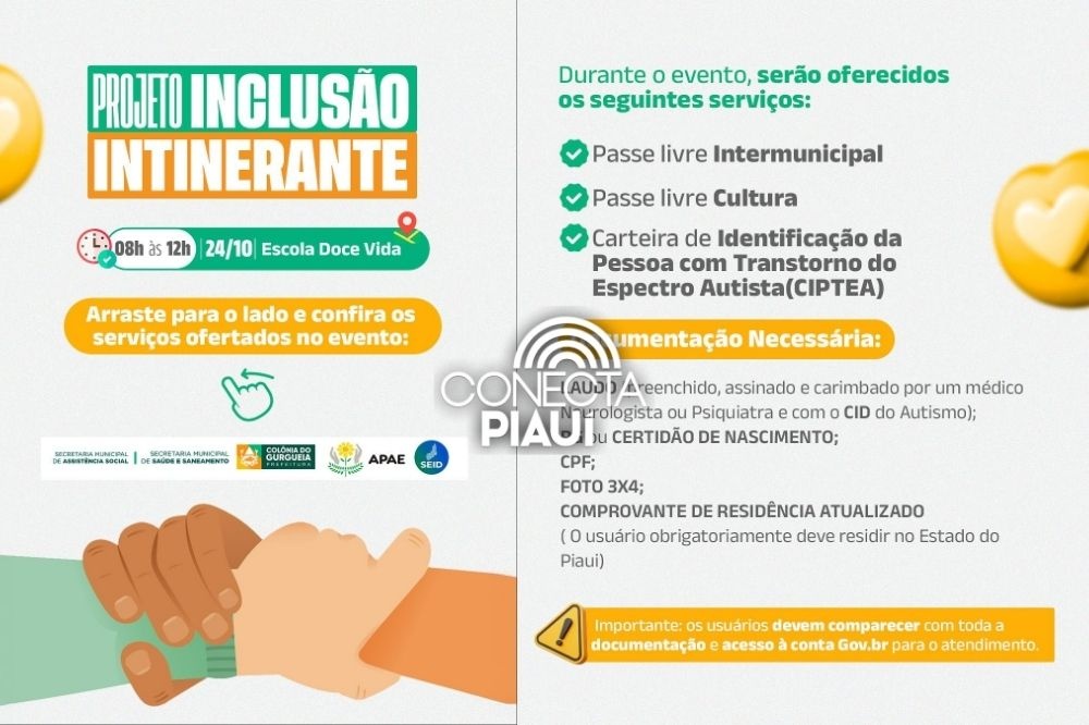 Projeto ‘Inclusão Itinerante’ promove cidadania em Colônia do Gurgueia