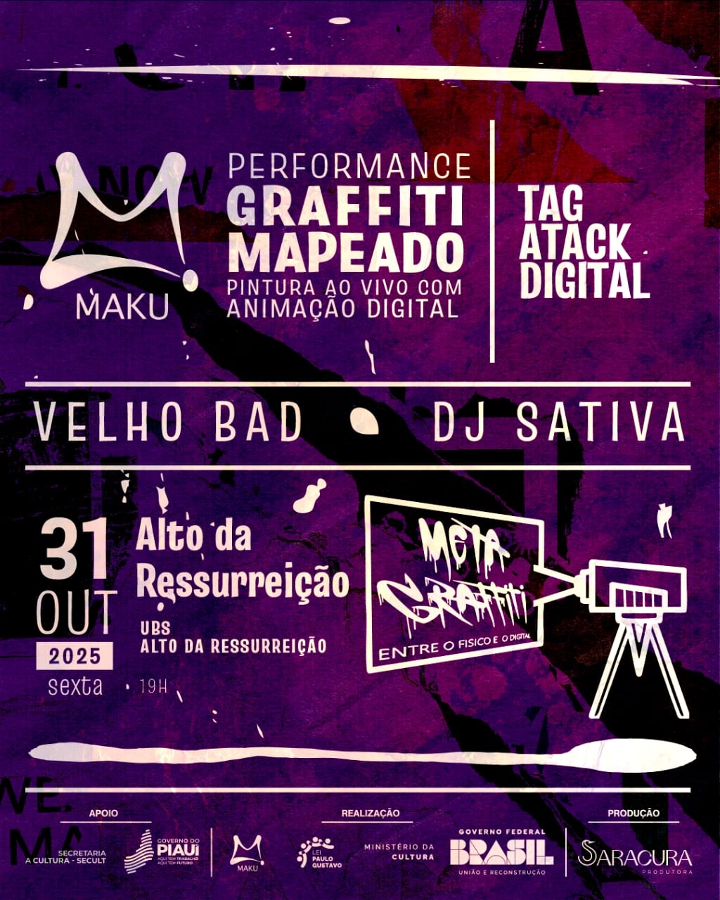 Projeto ‘Metagraffiti’ une graffiti, rap e arte digital em ações por Teresina