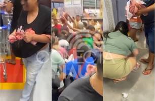 Promoção de carne vira confusão em supermercado Mix Mateus: 'Perdeu o chinelo' (Foto: Reprodução) Promoção de carne vira confusão em supermercado Mix Mateus: 'Perdeu o chinelo' (Foto: Reprodução)