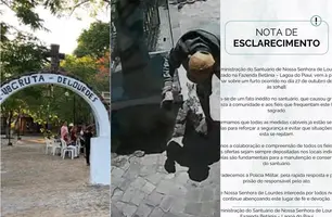 Santuário de Nossa Senhora de Lourdes em Lagoa do Piauí é alvo de furto (Foto: Reprodução)
