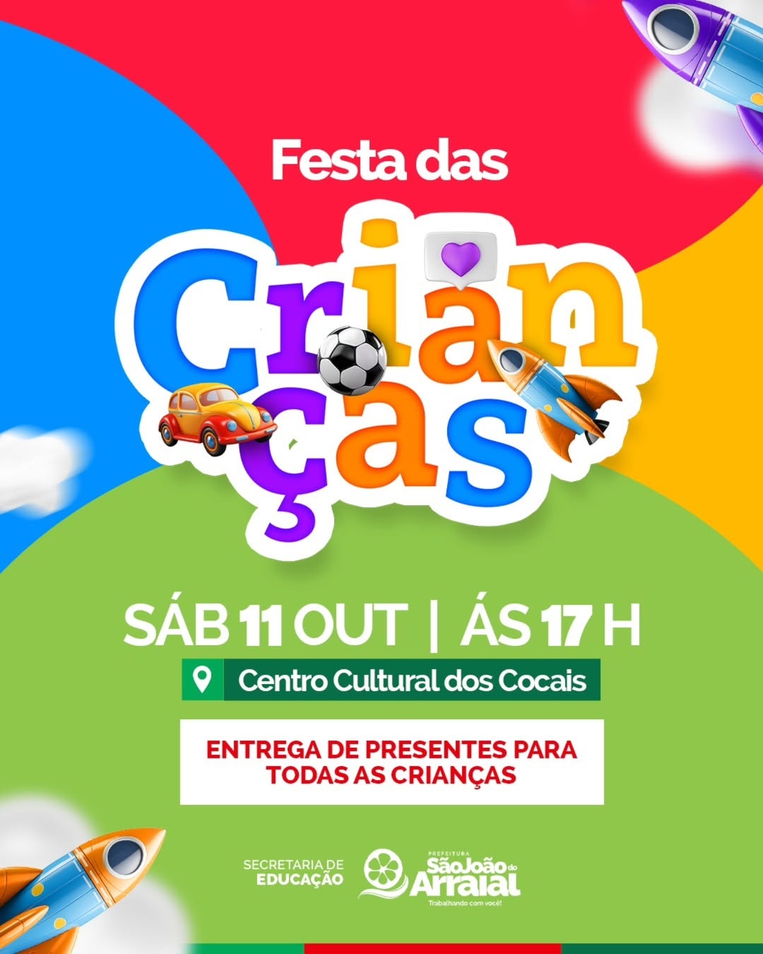 São João do Arraial realiza festa especial pelo Dia das Crianças