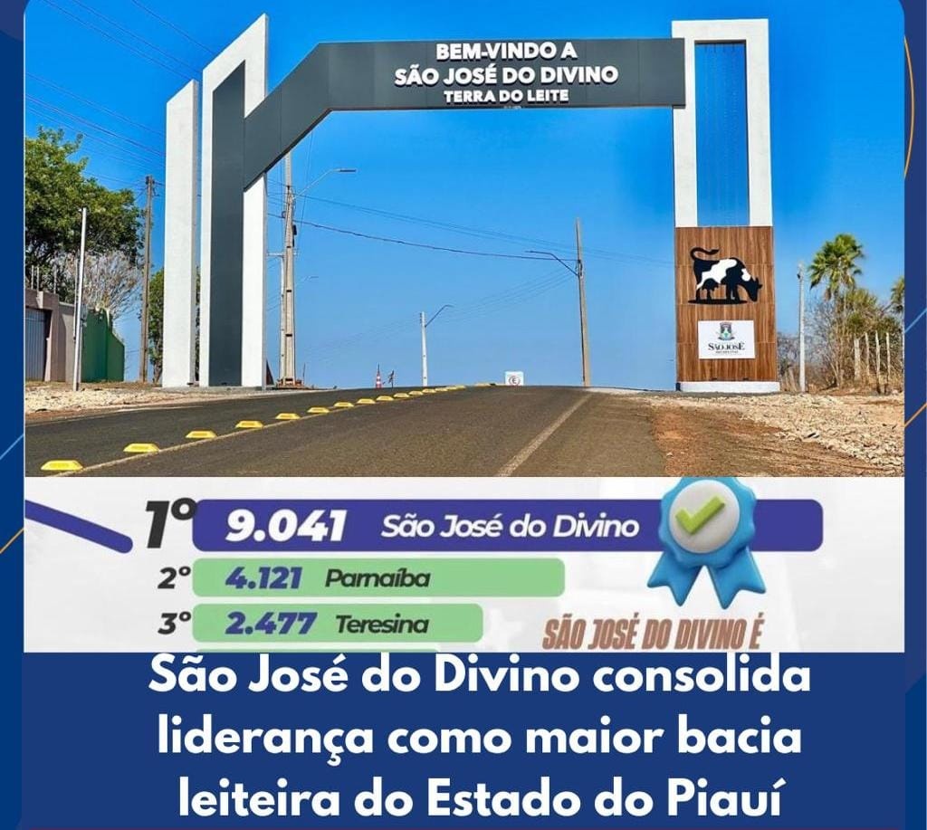 São José do Divino lidera produção de leite no Piauí com mais de 9 milhões de litros