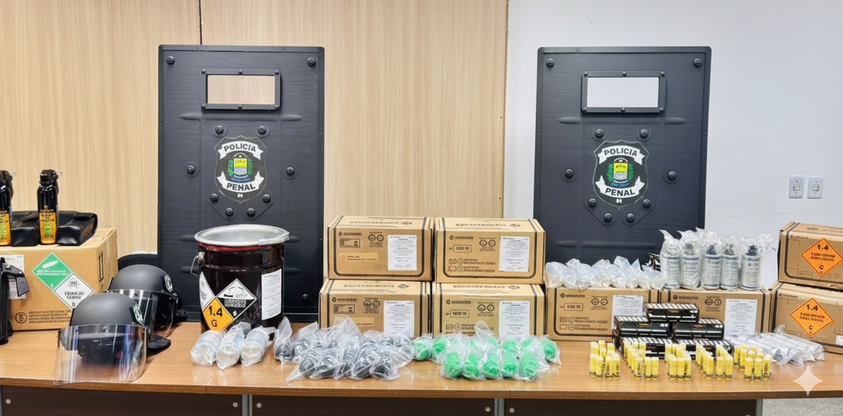 Sejus entrega equipamentos de proteção balística e de menor potencial ofensivo