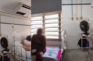 Teresina: pacientes denunciam calor extremo e falta de ar-condicionado em hospital (Foto: Reprodução)