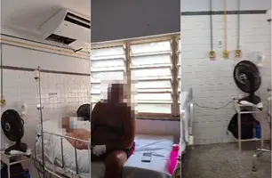 Teresina: pacientes denunciam calor extremo e falta de ar-condicionado em hospital (Foto: Reprodução)