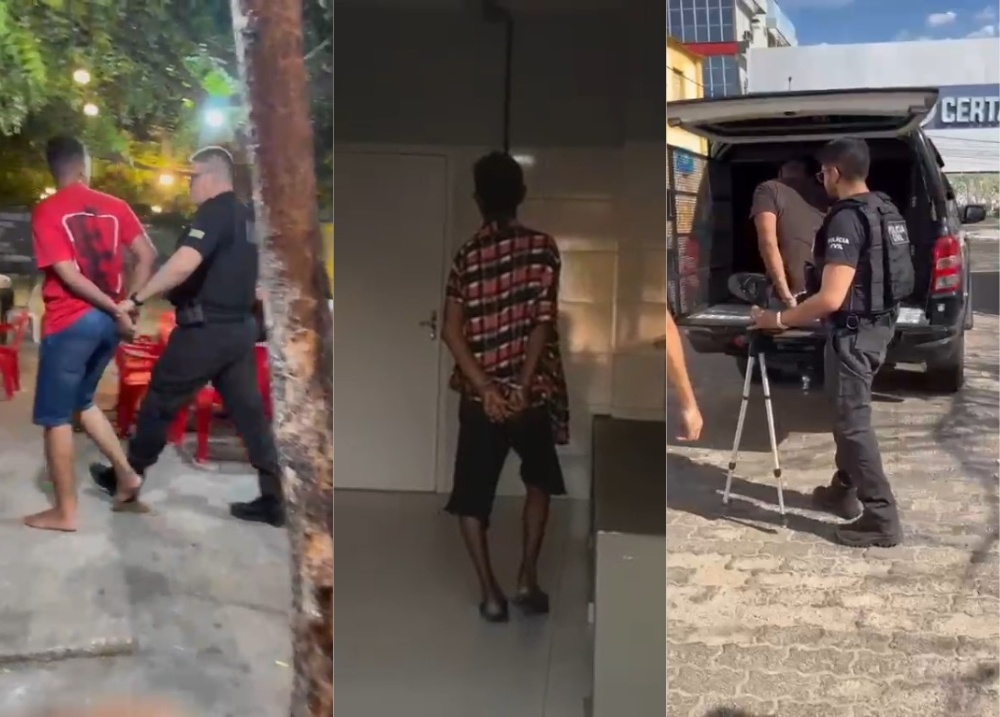 Três homens envolvidos em diferentes crimes são presos em Teresina