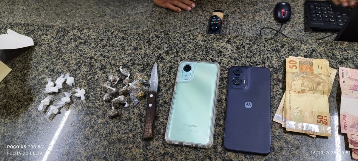 Trio é preso por tráfico de drogas em Parnaíba durante ação da PM