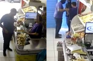 Vídeo mostra assalto de envolvidos com morte de policial em José de Freitas (Foto: Reprodução)