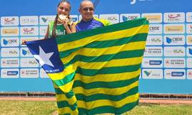 Yasmin Cruz conquista ouro no salto e lidera ranking nacional dos Jogos Escolares (Foto: Ascom Secepi)