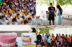 Ação leva cuidados bucais e nutrição às crianças da localidade Baio em Curimatá (Foto: Reprodução)