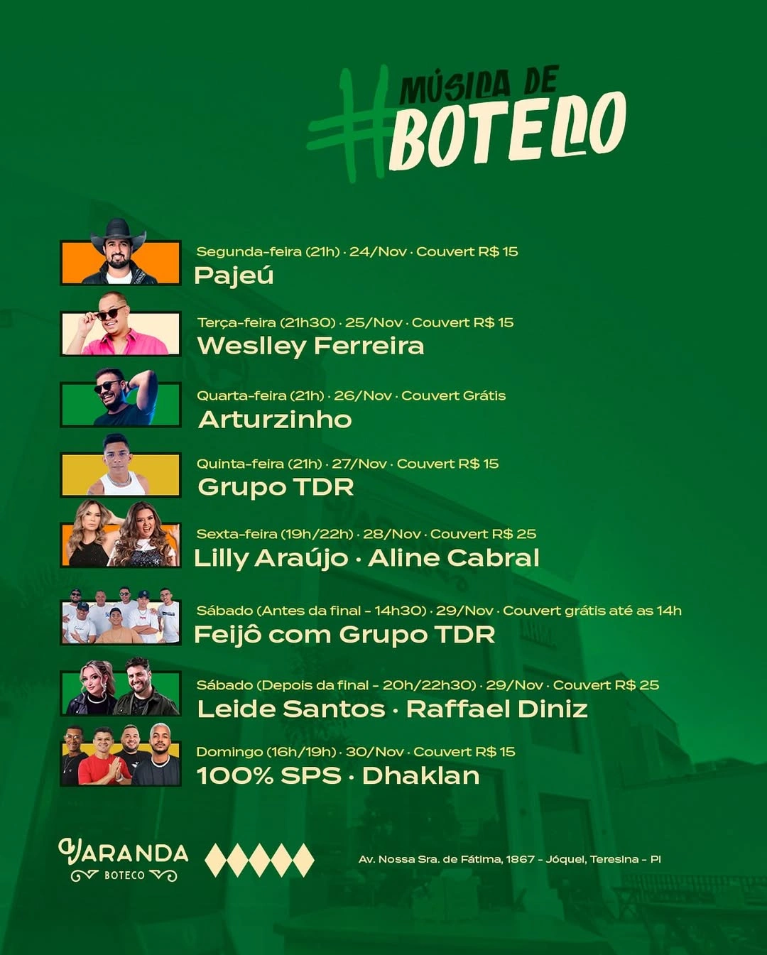 Agenda de eventos: confira o melhor da programação para curtir em Teresina