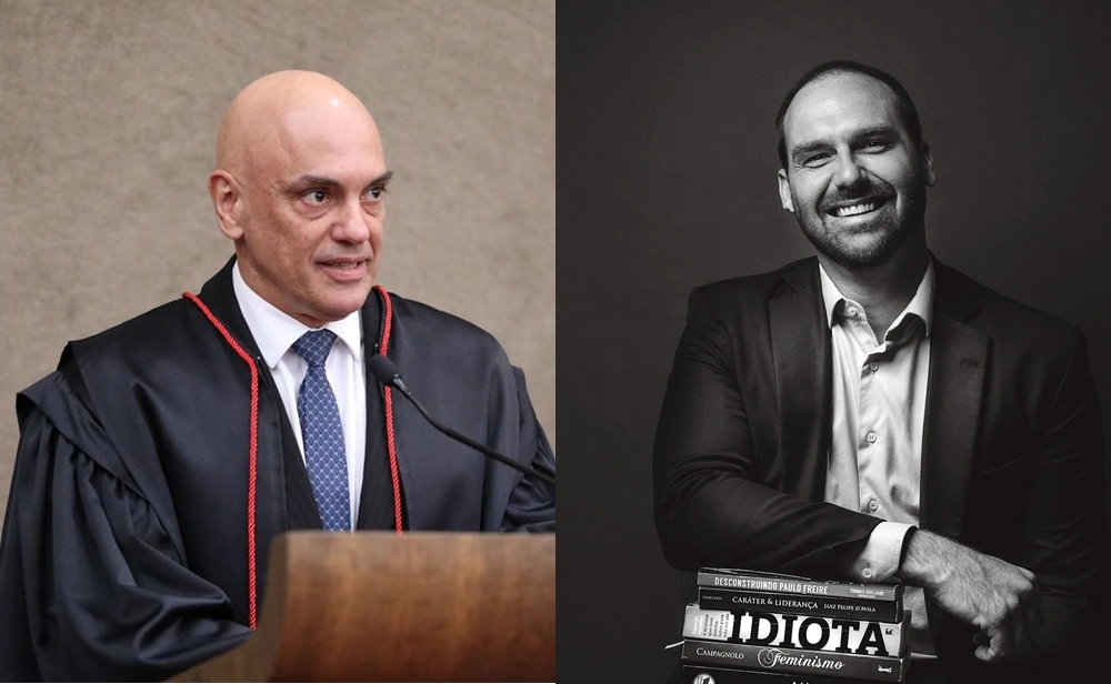 Alexandre de Moraes e Eduardo Bolsonaro