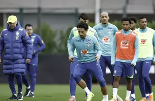 Ancelotti comanda primeiro treino com todos os convocados para os amistosos contra o Senegal e a Tunísia (Foto: Rafael Ribeiro/ CBF)