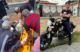 Apresentador César Filho fica ferido em acidente entre Campo Maior e Cabeceiras (Foto: Reprodução)