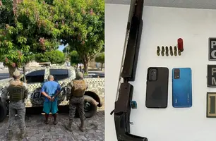BEPI apreende arma, munições e recupera motocicletas durante operação do Piauí (Foto: Reprodução)