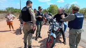 Blitz da PM em União apreende motos irregulares e conduz suspeito à delegacia (Foto: Reprodução)