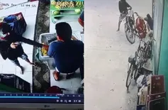 Câmera flagra troca de tiros que deixou comerciante e bandidos feridos em Teresina