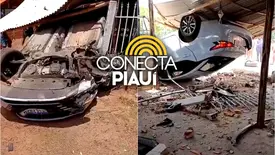 Carro capota, invade bar e destrói estabelecimento na zona rural de Teresina (Foto: Reprodução)