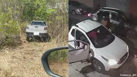 Carro tomado de assalto por nove criminosos é encontrado na zona Sul de Teresina (Foto: Reprodução/Meio News)