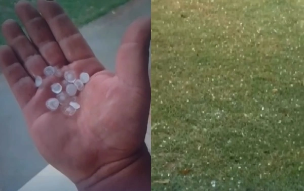 Chuva de granizo surpreende moradores de Baixa Grande do Ribeiro, no Sul do Piauí