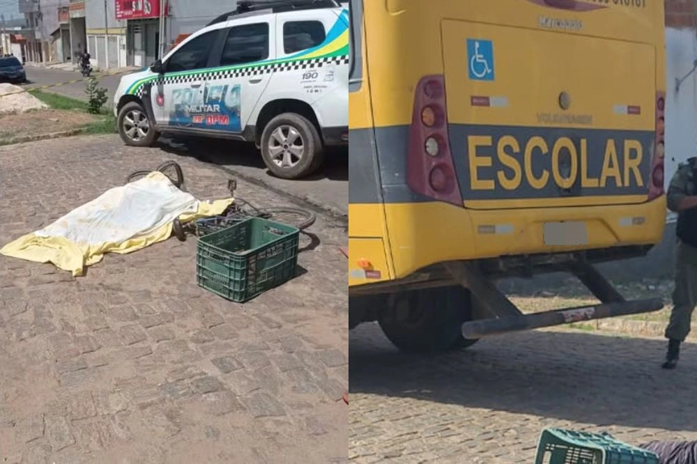 Ciclista de 38 anos morre após ser atropelado por ônibus escolar em Paulistana