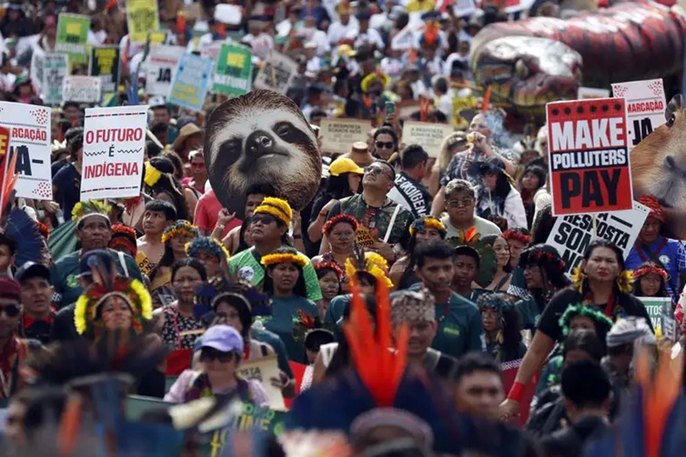 COP30: marcha global indígena em Belém cobra demarcação de territórios