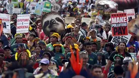 COP30: marcha global indígena em Belém cobra demarcação de territórios (Foto: Bruno Peres/Agência Brasil)