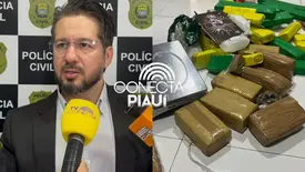 Delegado detalha prisões e desarticulação de laboratório de drogas em Teresina (Foto: Conecta Piauí)