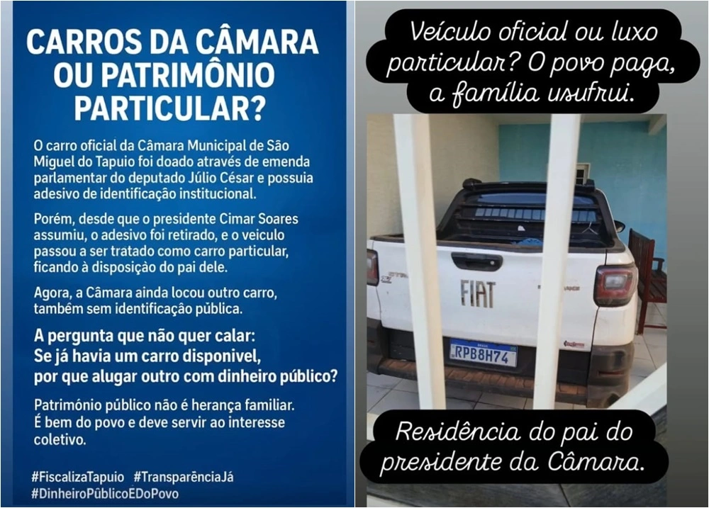 Denúncia em São Miguel do Tapuio