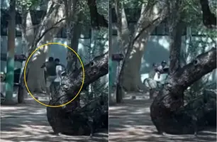 Discussão termina em agressão na Avenida Maranhão, no Centro de Teresina (Foto: Reprodução)