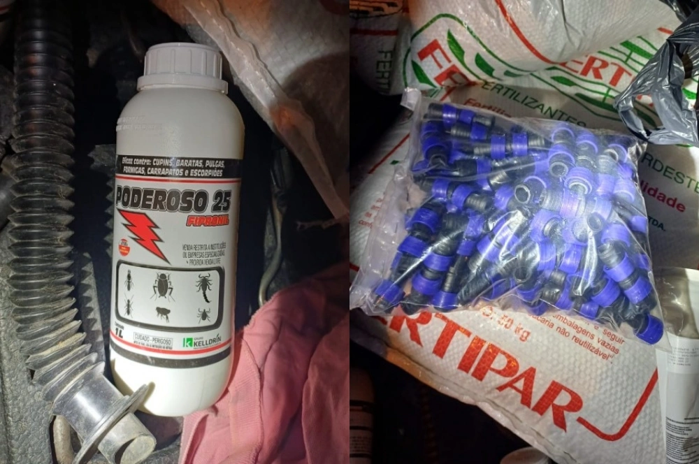 Dois homens são detidos com sementes de maconha e insumos agrícolas em Valença