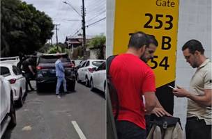 Dono dos Postos HD presta depoimento à polícia após ser abordado em aeroporto (Foto: Reprodução)