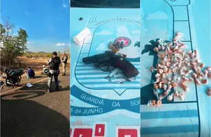 Dupla é presa com 95 pedras de crack e arma durante ação da PM no Norte do Piauí (Foto: Reprodução)