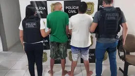 Dupla é presa em flagrante após roubar loja de gás em Oeiras (Foto: Divulgação/Polícia Civil)