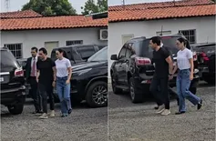 Empresário Danillo Coelho e Thayres Leite chegam ao DRACO para prestar depoimento