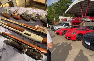 Empresário teve arsenal apreendido e levava filho adolescente a rachas em Teresina (Foto: Reprodução)