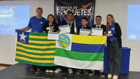 Estudantes de Porto conquistam medalha de ouro na 80ª Jornada de Foguetes no RJ (Foto: Reprodução)